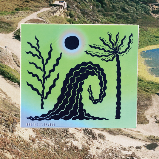 Spooky Beach Sticker